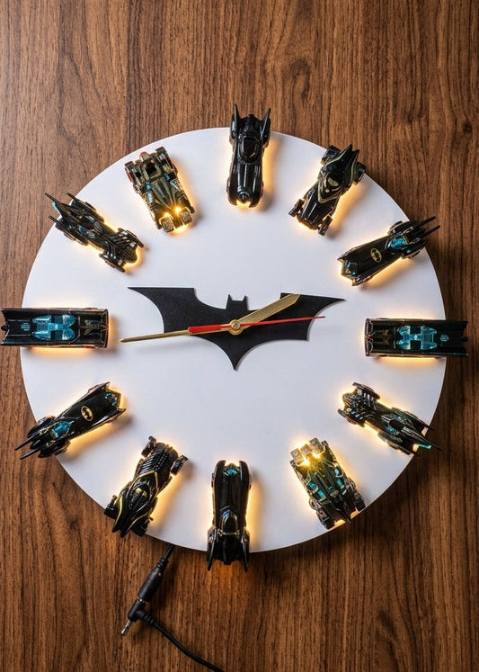 .Batman Diecast LED Wall Clock | 13-Inch Premium Collector Wall Décor | IndiaWheelz