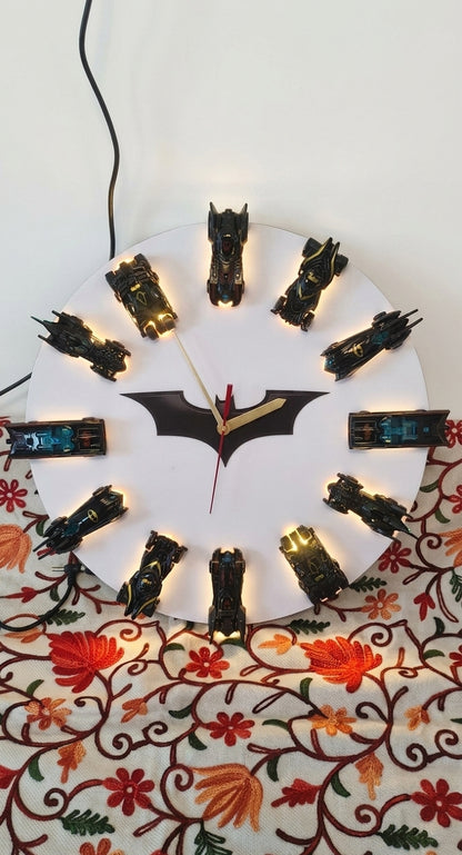 .Batman Diecast LED Wall Clock | 13-Inch Premium Collector Wall Décor | IndiaWheelz