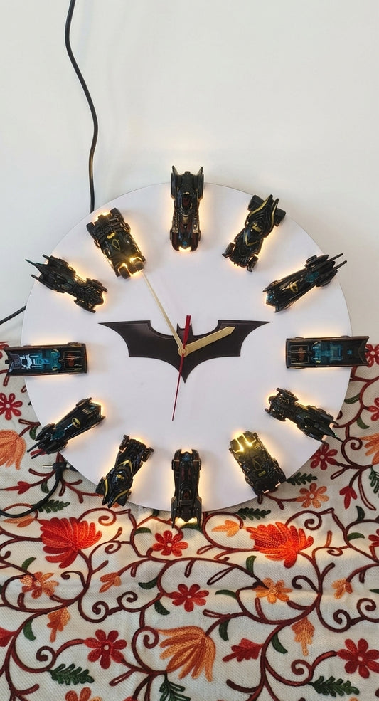 .Batman Diecast LED Wall Clock | 13-Inch Premium Collector Wall Décor | IndiaWheelz