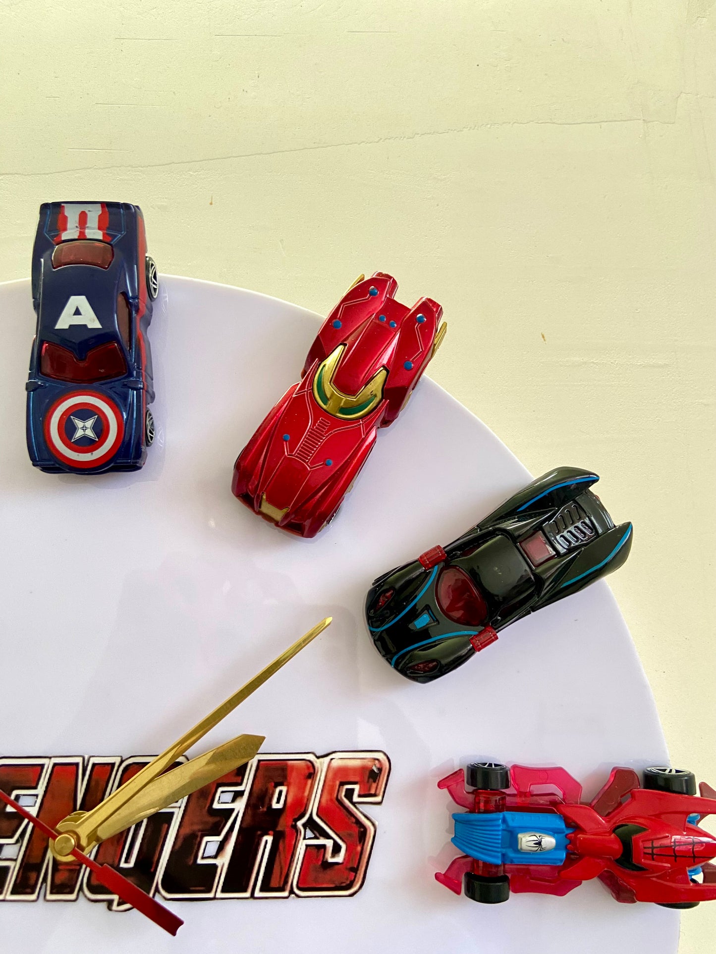 .Avengers Die-Cast Car Wall Clock | 13-Inch Marvel Superhero Clock