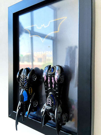 Batman Batmobile 3D Diecast Car Display Frame | DC Superhero Collectible Wall Decor | IndiaWheelz