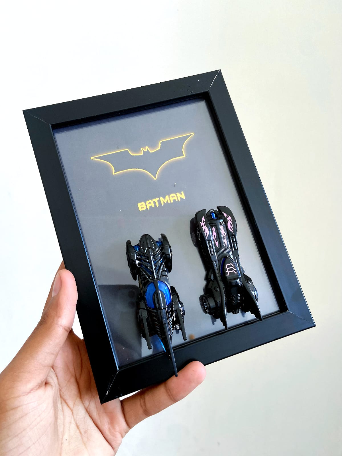Batman Batmobile 3D Diecast Car Display Frame | DC Superhero Collectible Wall Decor | IndiaWheelz