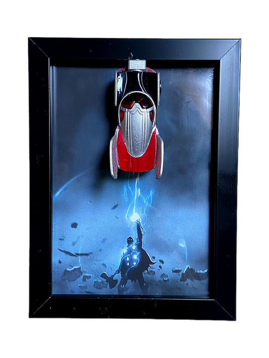 Thor 3D Diecast Car Display Frame | Marvel Collectible Wall Decor | IndiaWheelz