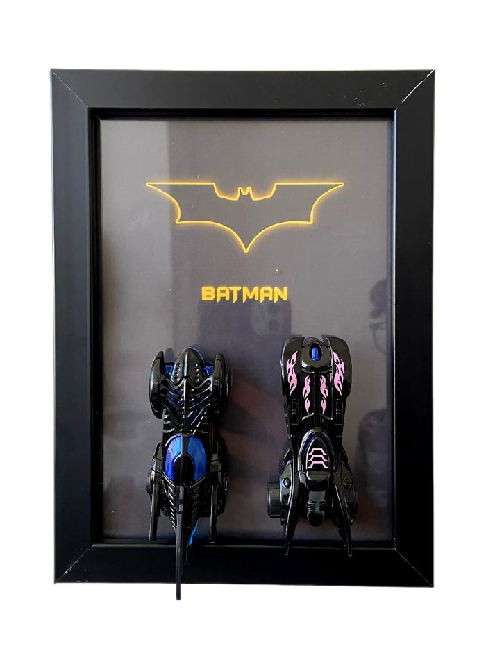 Batman Batmobile 3D Diecast Car Display Frame | DC Superhero Collectible Wall Decor | IndiaWheelz